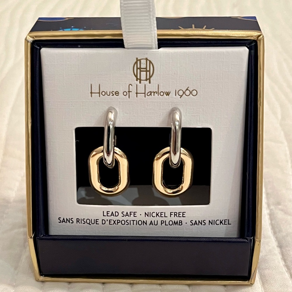 💛House of Harlow 1960 Two-Tone Silver and Gold Earrings